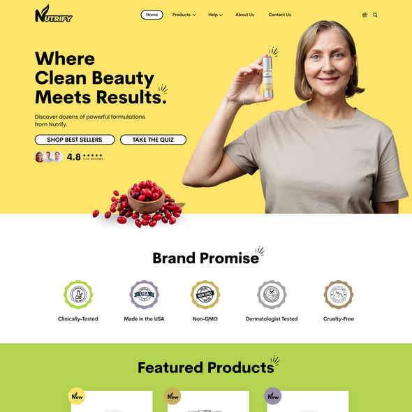 Website with the title 'Product Website'