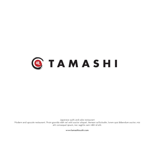 中国象征标志的标题“TAMASHI”