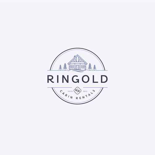Cabin logo with the title 'Ringold Cabin Rentals - Logo'