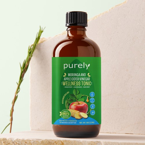 Wellness packaging with the title 'Wellness Tonic'