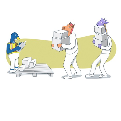 HR design with the title 'illustration for HR firm'