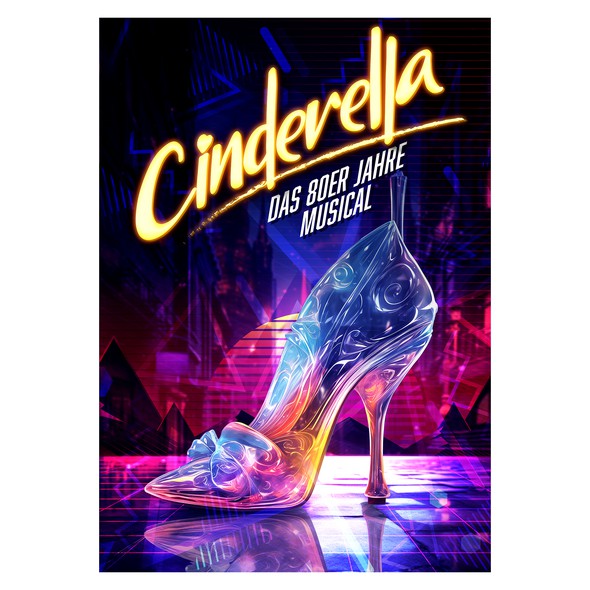 Musical design with the title 'Musical poster for Cinderella'