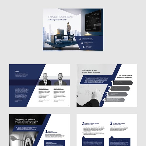 Solid design with the title 'Modern clean brochure for Paladin Quant GmbH'
