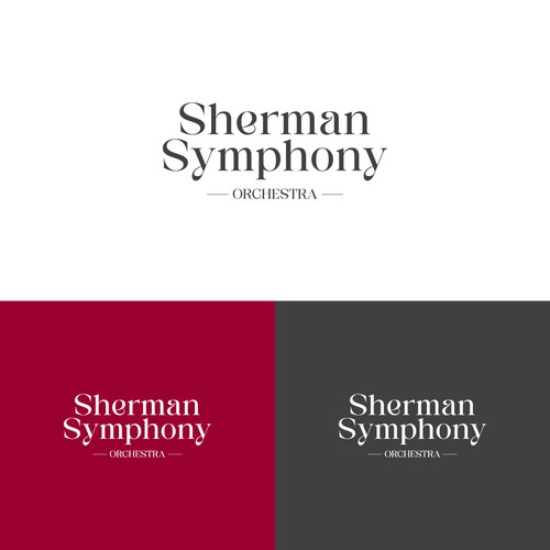 Orchestra design with the title 'Sherman Symphony Orchestra'