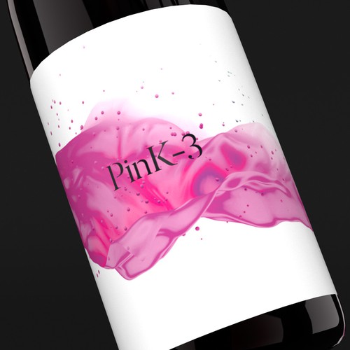Rose label with the title 'Wine label'