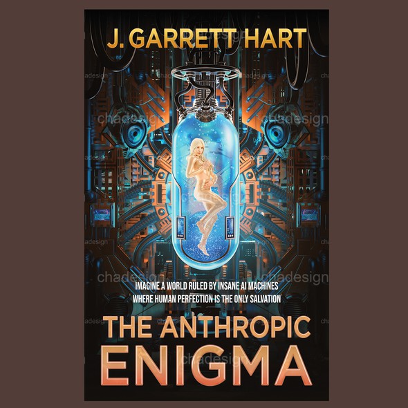 3D illustration with the title 'Sci Fi book cover'