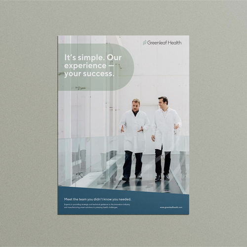 Print ad design with the title 'Bold Ad for a Scientific Consultant.'