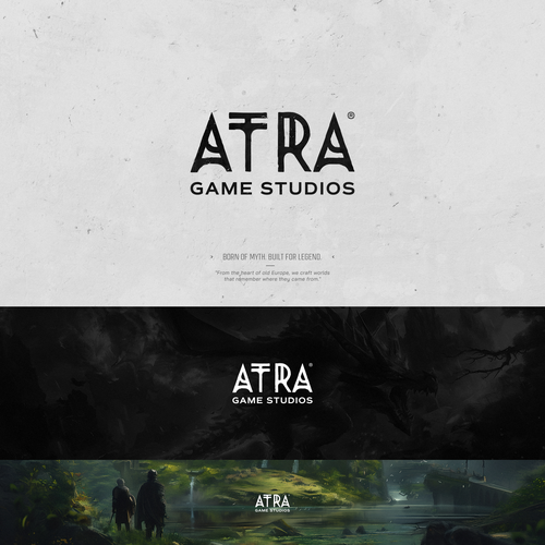 Gaming design with the title 'ATRA Game Studios — Logo Design'