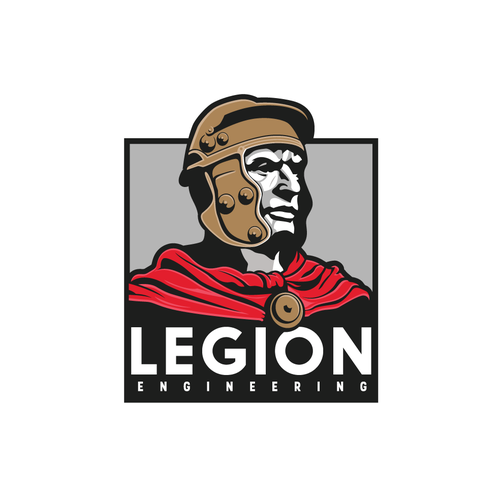 Roman design with the title 'Legion Engineering logo design'