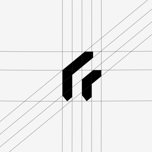 Corporate design logo with the title 'Letter F Logo'