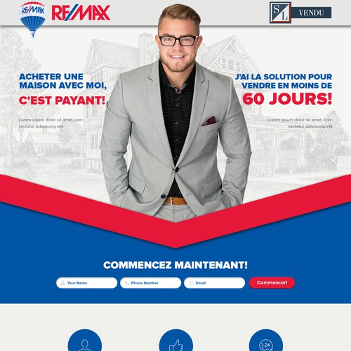House design with the title 'Landing page for Realtor'
