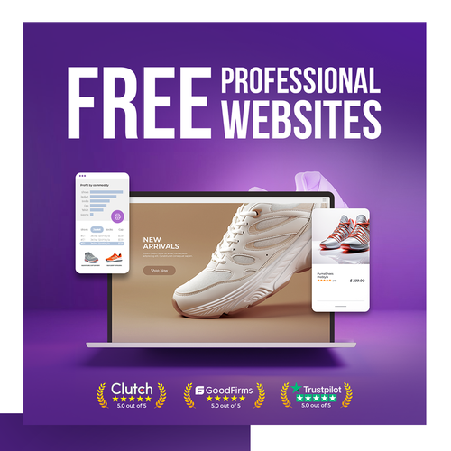 Instagram ad design with the title 'My banner ad design concept for the top-rated web development agency.'