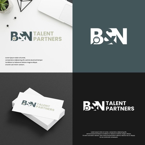 Business logo with the title 'B&N Talent Partners Logo Concept'