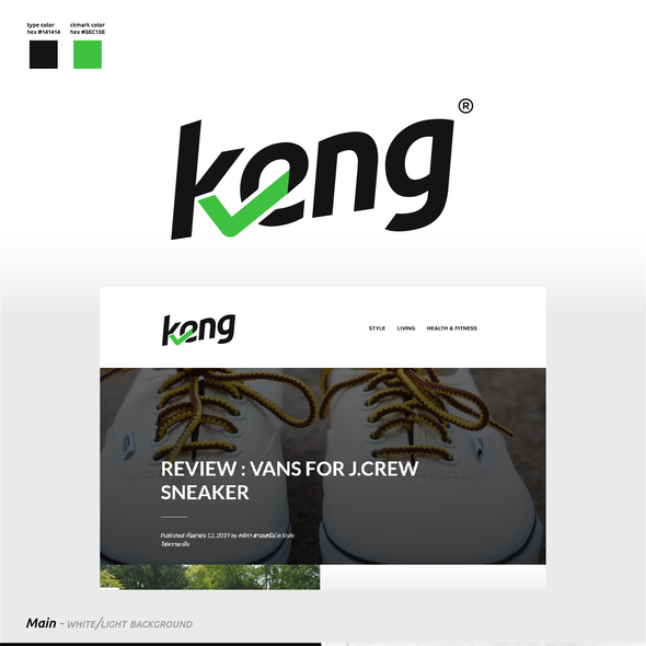 Product logo with the title 'Logo Design for Keng.com / Reviews Blog'