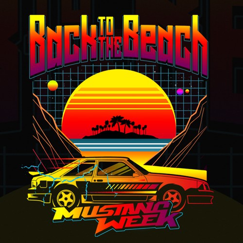 Auto design with the title 'Retro Ford Mustang Foxbody Graphic for official Event T-Shirt'