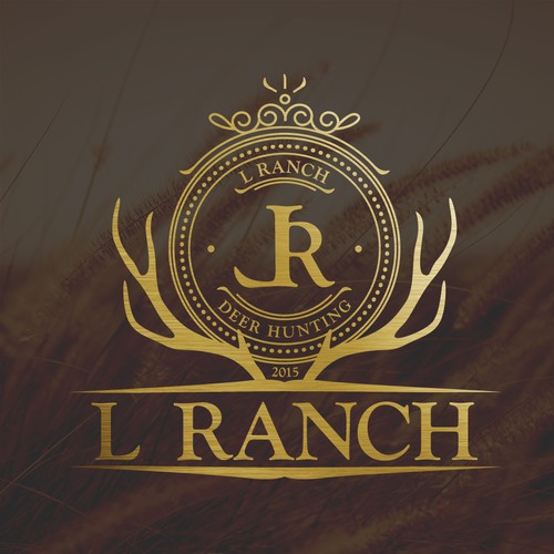 Exclusive logo with the title 'Logo for deer hunting L Ranch'