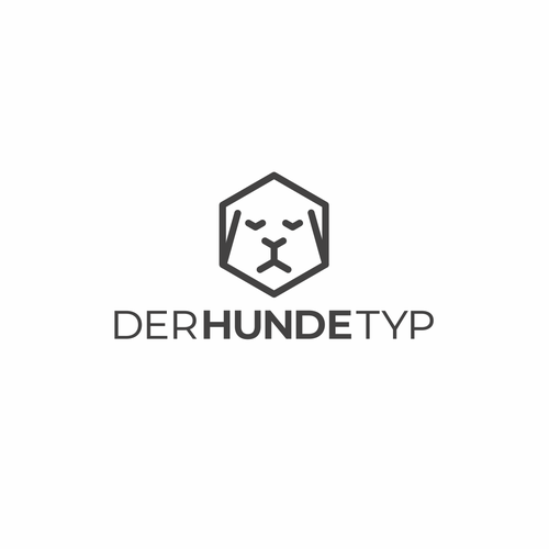 Hound design with the title 'der Hundetyp logo concept 1 '