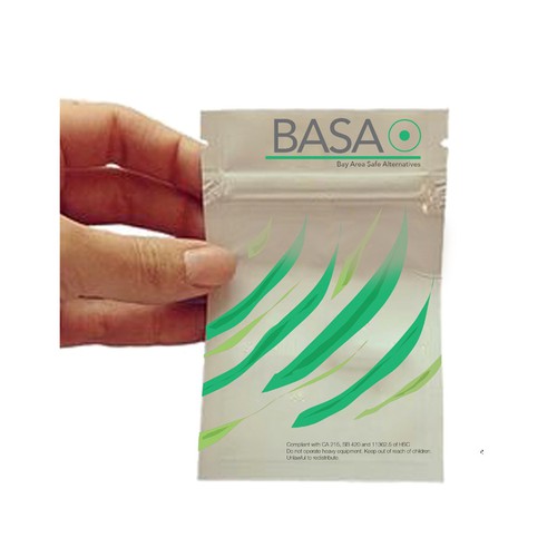 Cannabis packaging with the title 'Basa'