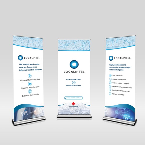 Intelligent design with the title 'Localintel Trade Show Banners'