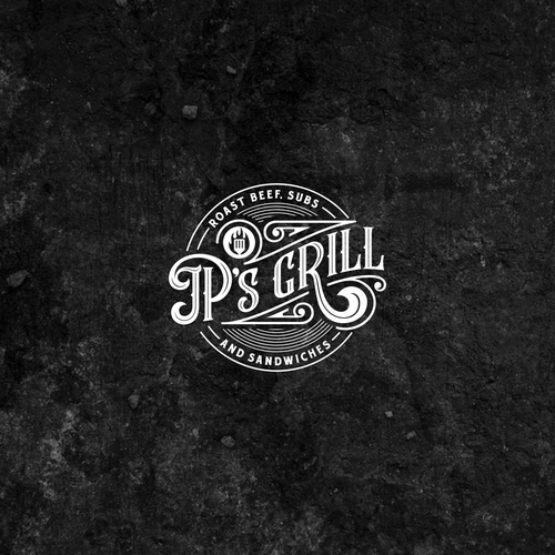 Sandwich logo with the title 'Vintage Logo JP's Grill'