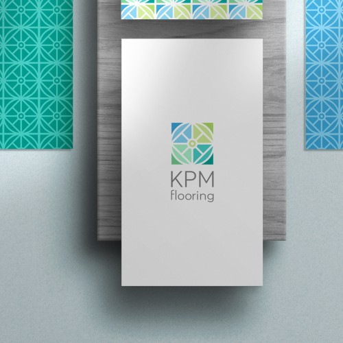 Tile design with the title 'Minimal and contemporary Logo Redesign for KPM Flooring'