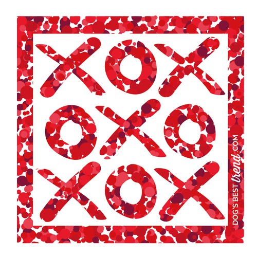 Scarf design with the title 'Valentine's day scarf design'