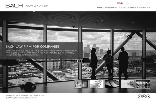 Luxury website with the title 'Web site for innovative law firm'
