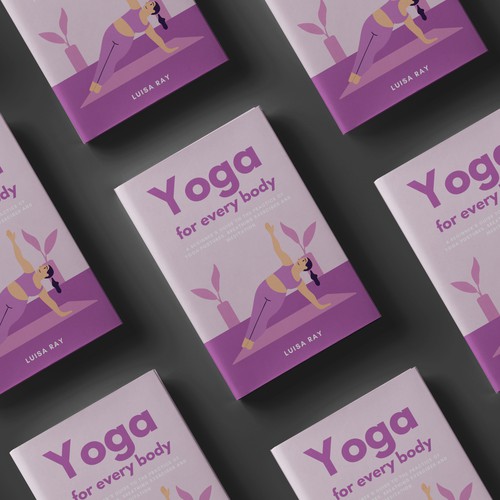 Yoga book cover with the title 'Modern Book Cover for a Yoga book'