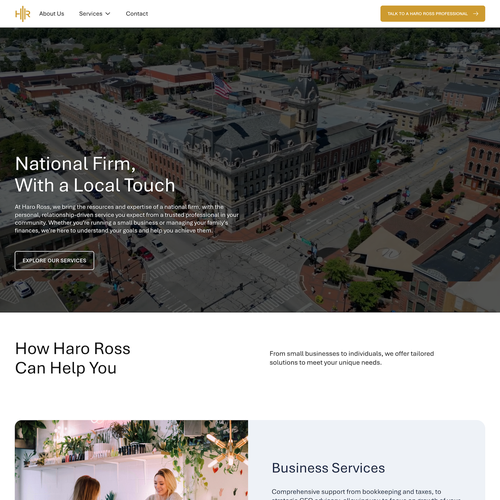 Design with the title 'Haro Ross Financial Business Design'