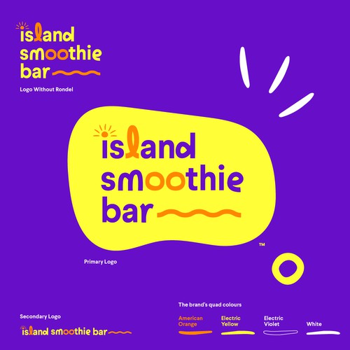 Juice bar design with the title 'Island Smoothie Bar'
