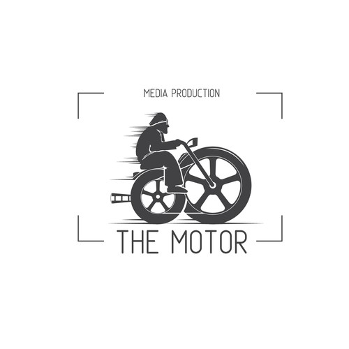 Motor logo with the title 'hand-drawn logo for Motor media production company'