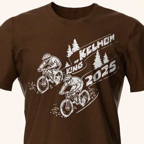 Sketch t-shirt with the title 'T-shirt illustration and design created for a dual slalom mountain biking event in Bavaria'