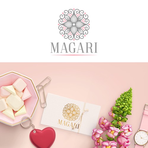 Mandala logo with the title 'sophosticated logo for skincare products'