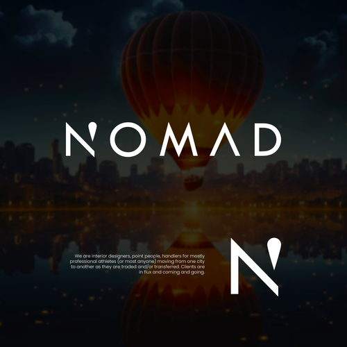 Interior design logo with the title 'Nomad'