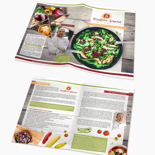 Foodie design with the title 'Foodie Brochure - Chef approved!'