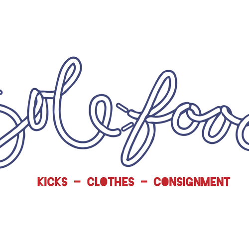 Navy logo with the title 'Shoe Store Logo Concept'