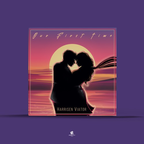 Couples design with the title 'Harrisen Viator - Our First Time Single Album Cover Design'