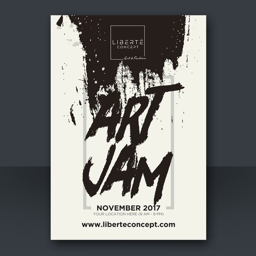 Stroke design with the title 'ART JAM Flyers'