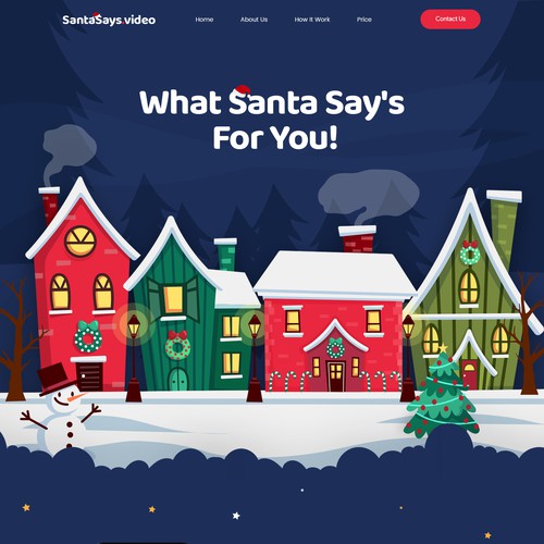 Colorful website with the title 'Santa Says'