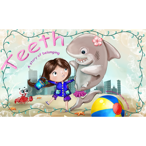 Textured design with the title 'children book illustration'