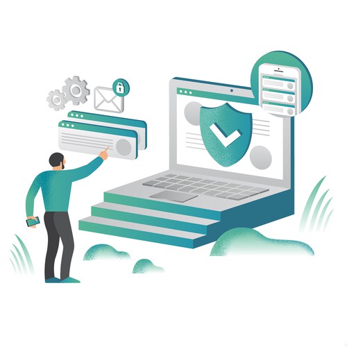 Isometric illustration with the title 'Isometric Illustration'