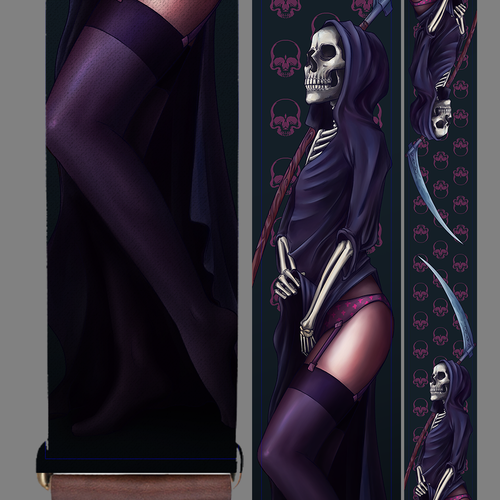 Sexy artwork with the title 'Guitar strap design'