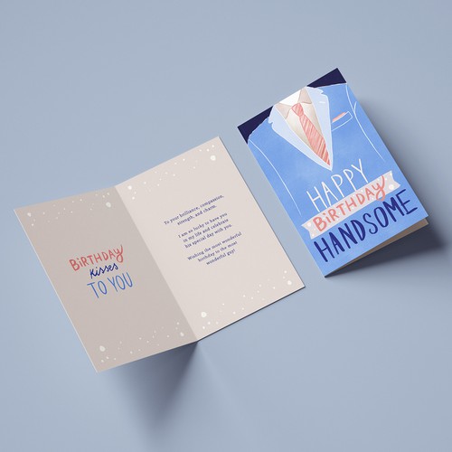 Suit design with the title 'Happy Birthday Handsome'