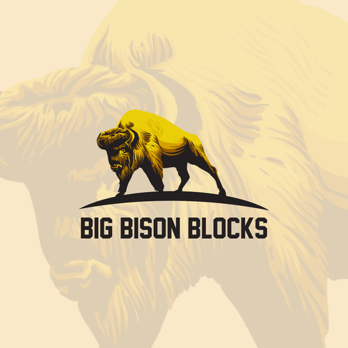 Illustrated logo with the title 'bison'