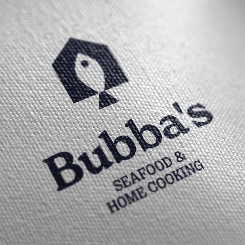 Seafood logo with the title 'Seafood & Home Cooking Logo'