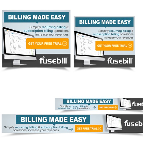 Advert design with the title 'Fusebill billing banner'