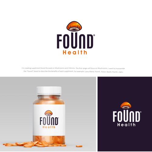 Supplement brand with the title 'Playful logo for Found '