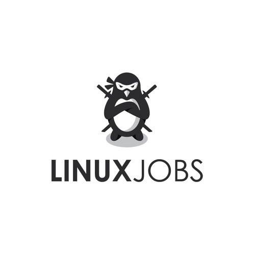 Penguin logo with the title 'Linux Jobs'