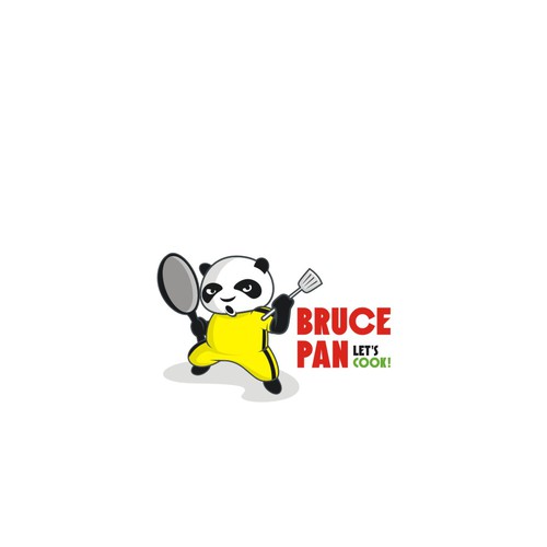 Panda logo with the title 'Playful logo for Bruce Pan'