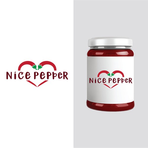 Flavor design with the title 'Hot sauce logo'